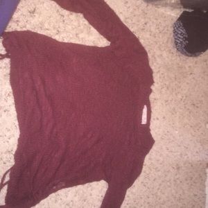 Long sleeved knit sweater